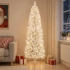 Dirbtinis lieknas Kalėdų medis 210 cm 300 LED Šilta balta