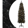 Dirbtinis lieknas Kalėdų medis 210 cm 300 LED Šilta balta