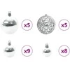 Dirbtinis lieknas Kalėdų medis su 150 LED Žalia ir balta 150 cm