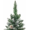 Dirbtinis lieknas Kalėdų medis su 150 LED Žalia ir balta 120 cm