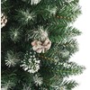 Dirbtinis lieknas Kalėdų medis su 150 LED Žalia ir balta 120 cm