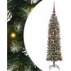 Dirbtinis lieknas Kalėdų medis su 150 LED Žalia ir balta 120 cm