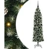 Dirbtinis lieknas Kalėdų medis su 300 LED Žalia ir balta 180 cm