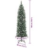 Dirbtinis lieknas Kalėdų medis su 300 LED Žalia ir balta 180 cm