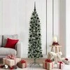 Dirbtinis lieknas Kalėdų medis su 300 LED Žalia ir balta 180 cm