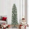 Dirbtinis lieknas Kalėdų medis su 300 LED Žalia ir balta 210 cm