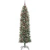Dirbtinis lieknas Kalėdų medis su 300 LED Žalia ir balta 210 cm