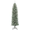 Dirbtinis lieknas Kalėdų medis Žalia ir balta 240 cm