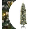 Dirbtinis lieknas Kalėdų medis su 300 LED s stovu Žalia 240 cm