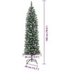 Dirbtinis lieknas Kalėdų medis su 300 LED Žalia ir balta 180 cm