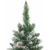 Dirbtinis lieknas Kalėdų medis su 150 LED Žalia ir balta 120 cm