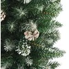 Dirbtinis lieknas Kalėdų medis su 300 LED Žalia ir balta 180 cm
