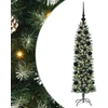 Dirbtinis lieknas Kalėdų medis Žalia ir balta 120 cm