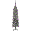 Dirbtinis lieknas Kalėdų medis Žalia ir balta 120 cm