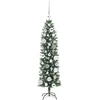 Dirbtinis lieknas Kalėdų medis Žalia ir balta 120 cm