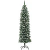 Dirbtinis lieknas Kalėdų medis Žalia ir balta 240 cm
