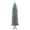 Dirbtinis lieknas Kalėdų medis Žalia ir balta 240 cm