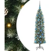 Dirbtinis lieknas Kalėdų medis Žalia ir balta 150 cm