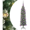 Dirbtinis lieknas Kalėdų medis Žalia ir balta 120 cm