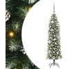 Dirbtinis lieknas Kalėdų medis Žalia ir balta 120 cm