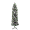 Dirbtinis lieknas Kalėdų medis Žalia ir balta 240 cm