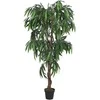 Dirbtinis mango medis, žalios spalvos, 200 cm, 1050 lapų