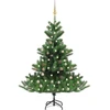 Dirbtinis normandiškas kėnis su LED/žaisliukais, žalias, 150cm