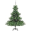 Dirbtinis normandiškas kėnis su LED/žaisliukais, žalias, 210cm