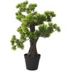 Dirbtinis pinus bonsai medelis su vazonu, 60cm, žalios spalvos