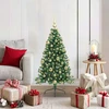 Dirbtinis prieššventinis eglutė su šviesomis Žalia 120 cm PVC