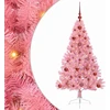 Dirbtinis prieššventinis eglutė su šviesomis Rožinė 120 cm PVC