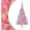 Dirbtinis prieššventinis eglutė su šviesomis Rožinė 120 cm PVC