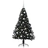 Dirbtinis prieššventinis eglutė su šviesomis Juoda 120 cm PVC