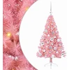 Dirbtinis prieššventinis eglutė su šviesomis Rožinė 120 cm PVC