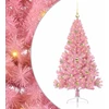 Dirbtinis prieššventinis eglutė su šviesomis Rožinė 150 cm PVC