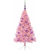 Dirbtinis prieššventinis eglutė su šviesomis Rožinė 120 cm PVC