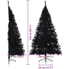 Dirbtinis prieššventinis eglutė su šviesomis Juoda 210 cm PVC