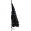 Dirbtinis prieššventinis eglutė su šviesomis Juoda 180 cm PVC