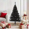 Dirbtinis prieššventinis eglutė su šviesomis Juoda 120 cm PVC