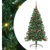 Dirbtinis prieššventinis eglutė su šviesomis Žalia 120 cm PVC