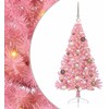 Dirbtinis prieššventinis eglutė su šviesomis Rožinė 120 cm PVC