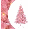 Dirbtinis prieššventinis eglutė su šviesomis Rožinė 150 cm PVC