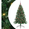Dirbtinis prieššventinis eglutė su šviesomis Žalia 150 cm PVC