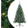 Dirbtinis prieššventinis eglutė su šviesomis Žalia 150 cm PVC