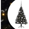Dirbtinis prieššventinis eglutė su šviesomis Juoda 120 cm PVC