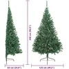 Dirbtinis prieššventinis eglutė su šviesomis Žalia 240 cm PVC