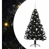 Dirbtinis prieššventinis eglutė su šviesomis Juoda 150 cm PVC