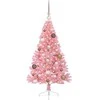 Dirbtinis prieššventinis eglutė su šviesomis Rožinė 120 cm PVC