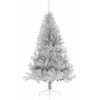 Dirbtinis prieššventinis eglutė su šviesomis Sidabro 120 cm PET