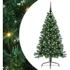 Dirbtinis prieššventinis eglutė su šviesomis Žalia 120 cm PVC